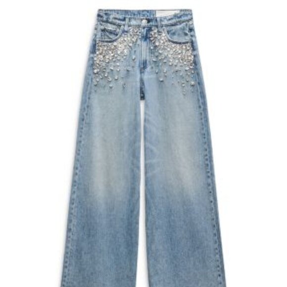 rag & bone Sofie High-Rise Featherweight Mali with Jewels Jeans - Picture 2 of 6